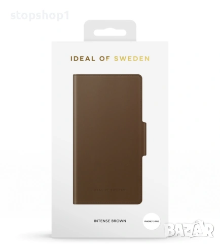 iDeal of Sweden Atelier Портфейл за iPhone 13 Pro (интензивно кафяв)