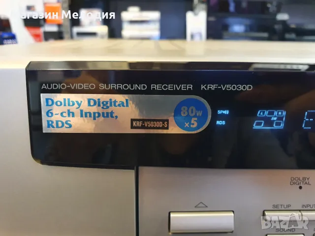 Ресийвър Kenwood KRF-V5030D Две по 80 вата на 4 ома. В отлично техническо и визуално състояние., снимка 4 - Ресийвъри, усилватели, смесителни пултове - 50029395