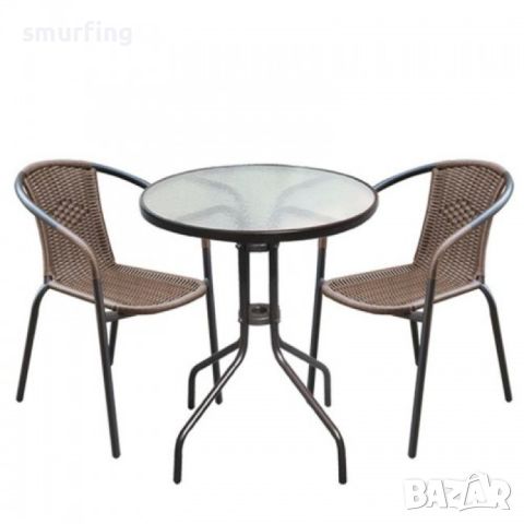 ПРОМО!! Градински комплект – маса с 2 стола цвят кафяв, снимка 2 - Други - 46312086