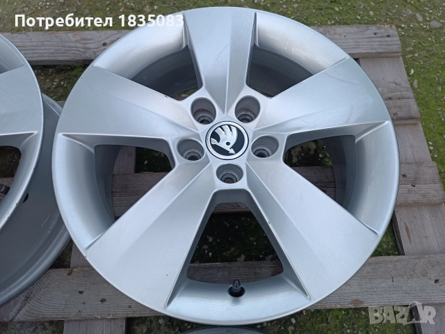 Лети джанти 16ки 5х100 Skoda, снимка 7 - Гуми и джанти - 52665656