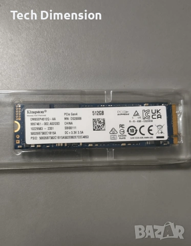 KINGSTON SSD 512GB NVME M.2 Gen4 TLC , снимка 2 - Твърди дискове - 53801663