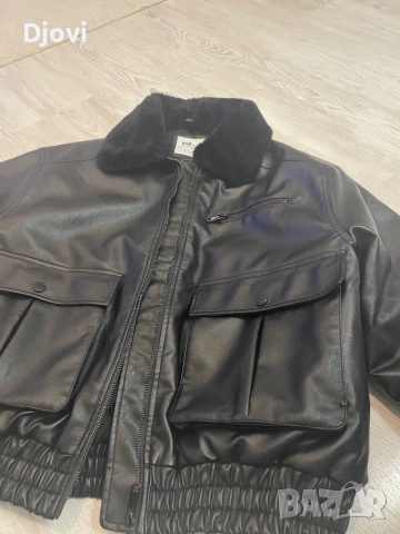 Зимно кожено яке, снимка 2 - Якета - 53027860