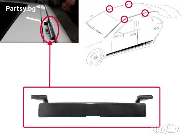 Капачка за лайстната на тавана на Mercedes C-Class W204 (2007-2015), снимка 5 - Части - 46520145