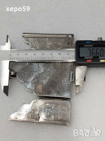 Сребърна икона триптих със седеф/сребро 84 Русия, снимка 11 - Икони - 52583957