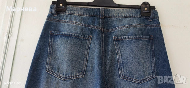 Нови дамски дънки с широк крачол, размер 30, снимка 7 - Дънки - 54134726