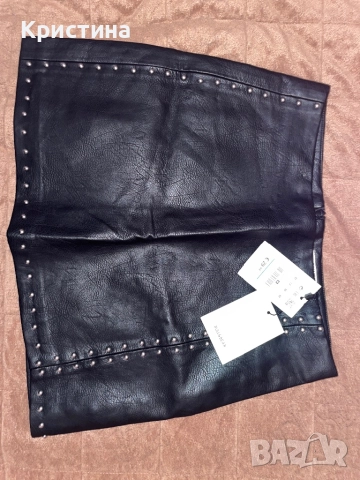 Кожена пола Pull & Bear , снимка 3 - Поли - 52554396