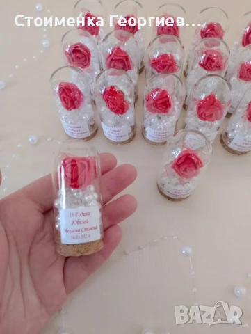 стъкленица с роза , снимка 2 - Декорация - 31852463