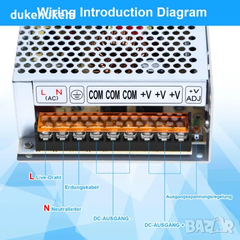 НОВ! LED трансформатор AC 85V /265 V към DC 24V 10A 240W, снимка 5 - Лед осветление - 47545795