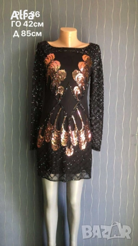 Рокля с паети - уникат!, снимка 6 - Рокли - 53328581