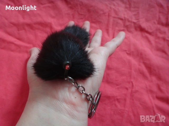 Ретро ключодържател/аксесоар/висулка от естествен косъм, снимка 3 - Антикварни и старинни предмети - 53123261