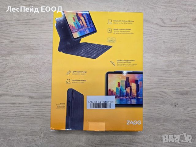 Клавиатура ZAGG, Keyboard Pro Keys, Apple iPad Air 10.9, Black/Gray, снимка 3 - Клавиатури и мишки - 46754843