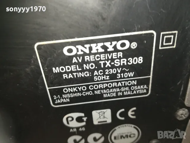 ONKYO TX-SR308 RECEIVER-ВНОС SWISS 2810241731, снимка 7 - Ресийвъри, усилватели, смесителни пултове - 47749981