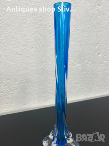 Стилна ваза от цветно стъкло. №5513, снимка 4 - Колекции - 46170027