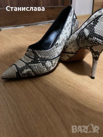 OxItaly обувки с ток, естествена кожа 38 и 1/2, снимка 4 - Дамски обувки на ток - 45371632