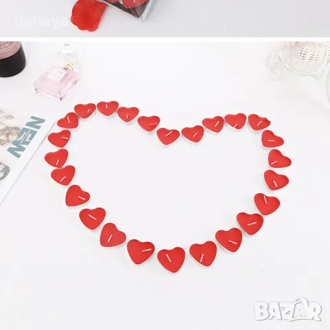 5873 Чаени свещички Сърца, 10 броя, снимка 5 - Декорация за дома - 50054628