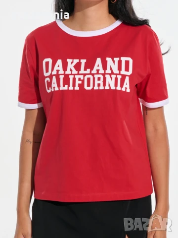 Червена тениска OAKLAND CALIFORNIA