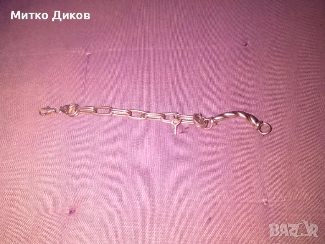 Сребърна гривна верижка за ръка нова проба 925 катинарче ключ 19.18грама, снимка 9 - Гривни - 52708377