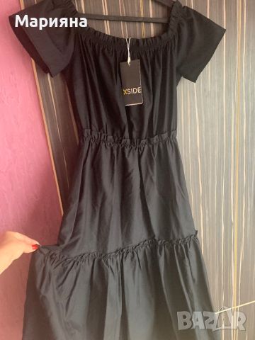 Черна лятна рокля, снимка 2 - Рокли - 45805019
