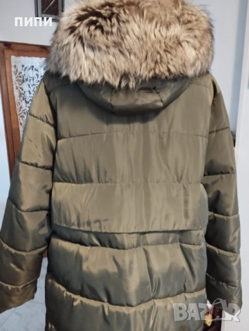 ДАМСКО ЗИМНО яке с качулко, цвят зелен, снимка 4 - Якета - 53473037