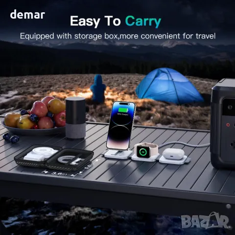 JARGOU 3 в 1 Безжичено зарядено, снимка 4 - Безжични зарядни - 49846143