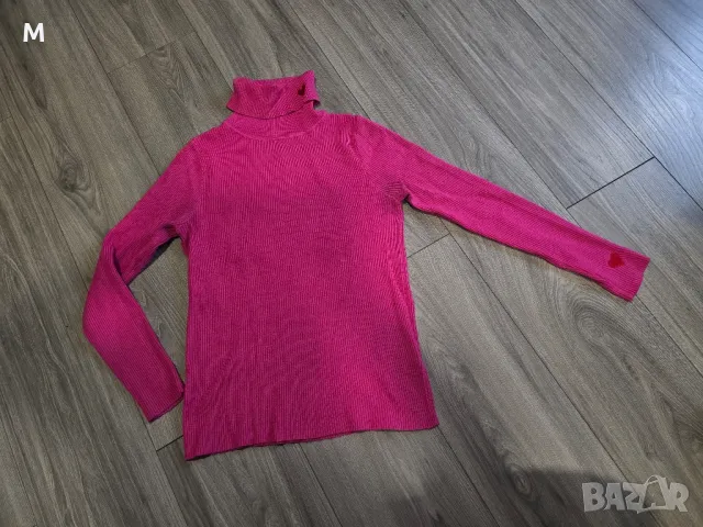 Уникална блуза - поло в цикламен цвят СЪРЦЕ, снимка 1