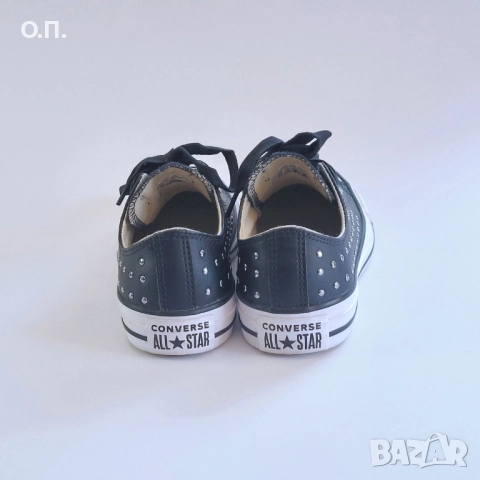 Converse All Star Lo Leather Black Silver 36, снимка 4 - Кецове - 51662533