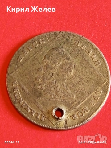 Сребърна монета 20 кройцера 1770г. Александър Бранденбург 52987, снимка 11 - Нумизматика и бонистика - 53105474