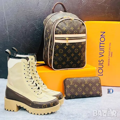 дамски боти, чанта / раница и портмоне louis vuitton , снимка 14 - Чанти - 48684852