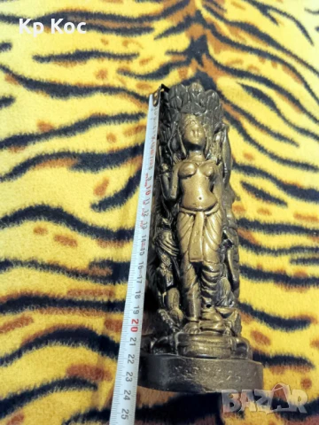 Винтидж ваза/свещник с флорални и индуистки орнаменти, снимка 10 - Антикварни и старинни предмети - 50989131