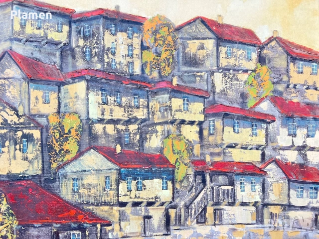 КАРТИНА МАСЛО НА ПЛАТНО ЗАВАРИН ВЕСЕЛИНОВ 2003 Г., снимка 5 - Картини - 54161017