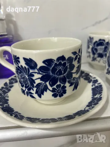 Реколта от 1970 г. на Broadhurst „Garland“ дуо от чаша, чинийка за чай / Broadhurst Ironstone / син , снимка 10 - Сервизи - 49689967