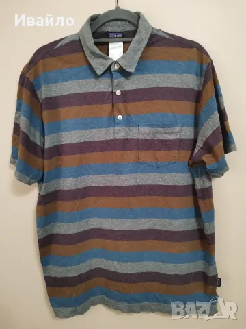 Patagonia Multicolor 3/4 Button Polo Striped Organic Polo Shirt. , снимка 1 - Тениски - 47151308