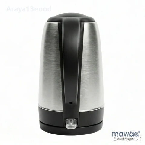 Електрическа кана mawaa® от неръждаема стомана – 2400W, 1.7 литра, снимка 4 - Кани - 53735163