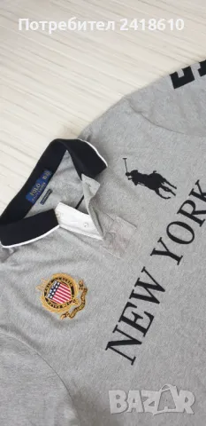 POLO Ralph Lauren New York Pique Cotton Custom Slim Fit Mens Size 2XL ОРИГИНАЛ! Мъжка Тениска!, снимка 2 - Тениски - 50376568