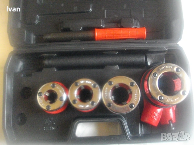 НОВ Резбонарезен комплект BSPT за резби на тръби 1/2"-1 1/4" Винтонарезка Пафта Плашка Винторезка , снимка 3 - Други инструменти - 54033547