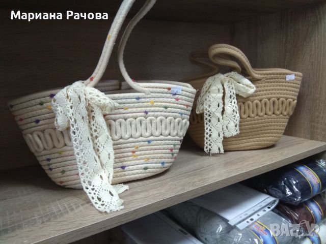 Дамски плетени чанти, снимка 6 - Чанти - 46404182
