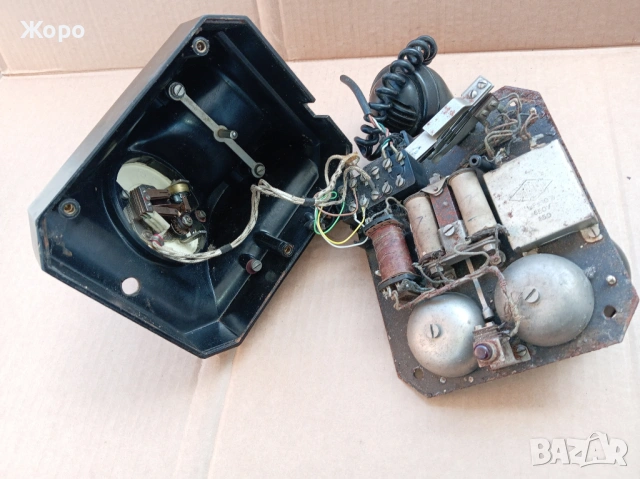 старинен бакелитов здрав телефон с шайба Гемания 30те, снимка 5 - Друга електроника - 51858726