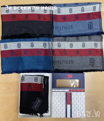 Шал с кутия Tommy Hilfiger✅Louis Vuitton✅Christian Dior✅Chanel✅Hermes✅Fendi✅Burberry✅Gucci Код D1372, снимка 4 - Шалове - 48060926