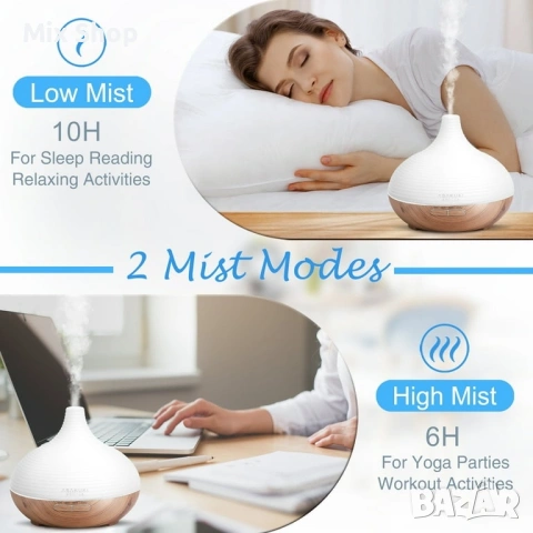 Нов Дифузер за етерични масла ASAKUKI, 300 мл, снимка 6 - Друга електроника - 53922951