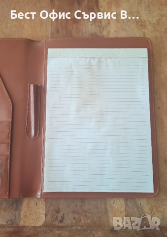 папка за документи луксозна кожена кафява с калкулатор A4 Размер, снимка 4 - Ученически пособия, канцеларски материали - 52515369