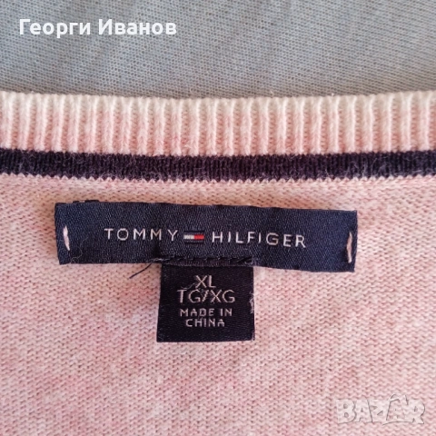 2за1 SPRING SALE TOMMY HILFIGER XL Plaid Shirt+V-Neck Sweater риза+топ пуловер КАТО НОВИ, снимка 14 - Ризи - 53708514