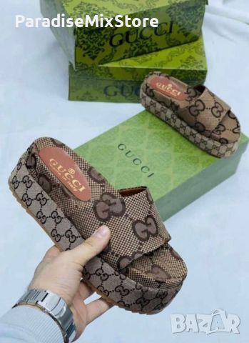 Дамски чехли Gucci Реплика ААА+, снимка 2 - Чехли - 46037802