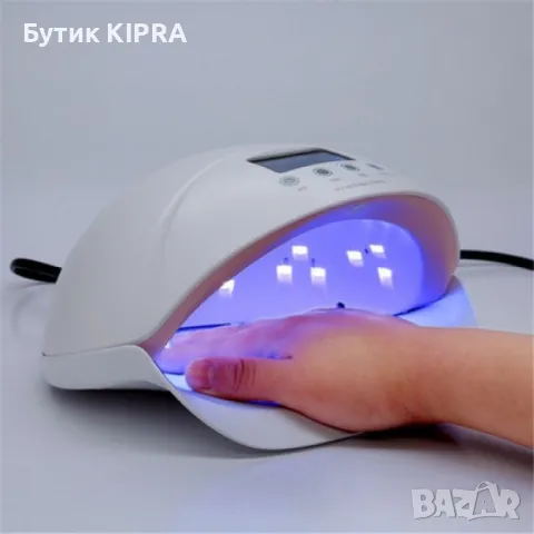 Професионална UV лампа 50 W двуцветна светодиодна лампа за нокти Gel Polish Lampa Nail Auto Timer, снимка 1 - Продукти за маникюр - 47331285