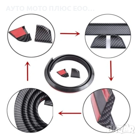 Универсален лип спойлер за заден капак с Карбонов дизайн., снимка 3 - Аксесоари и консумативи - 53907242