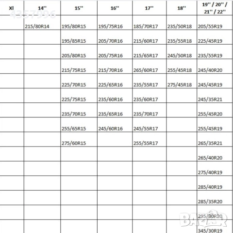 Текстилни вериги за сняг от XS до XXL - 2бр., к-т,  8047, снимка 9 - Аксесоари и консумативи - 51912322