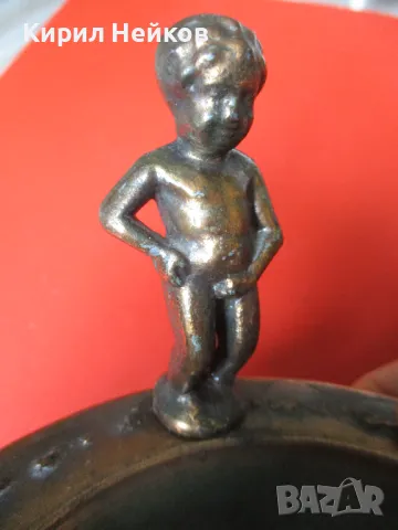 Красив стар меден пепелник, снимка 4 - Колекции - 49864491