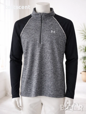 Under Armour Мъжка Блуза с Дълъг Ръкав – XL черно и сиво