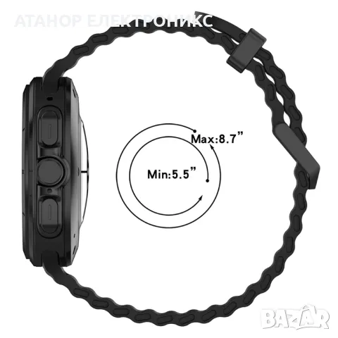 Каишка за Samsung Galaxy Watch Ultra 47mm -Черна , снимка 3 - Samsung - 47182080