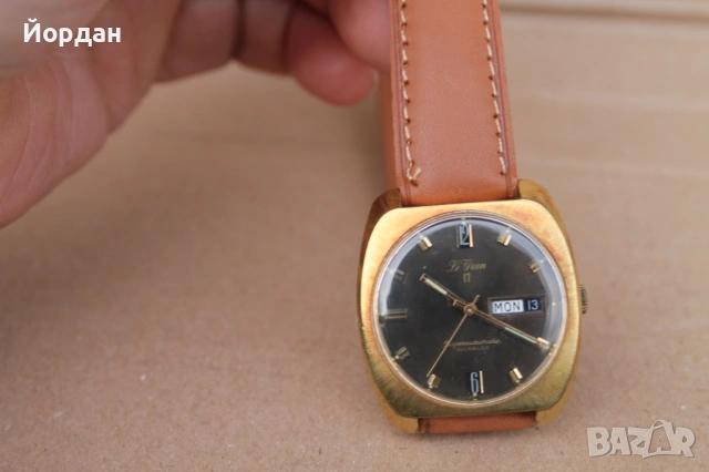 Швейцарски мъжки часовник ''Le Gran Superautomatic'' /17 камъка механизъм ета 1906/, снимка 2 - Мъжки - 53444732