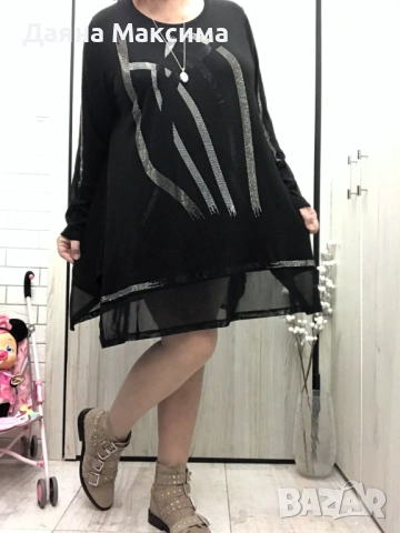 5ХЛ туника с камъчета💥, снимка 3 - Туники - 53062816